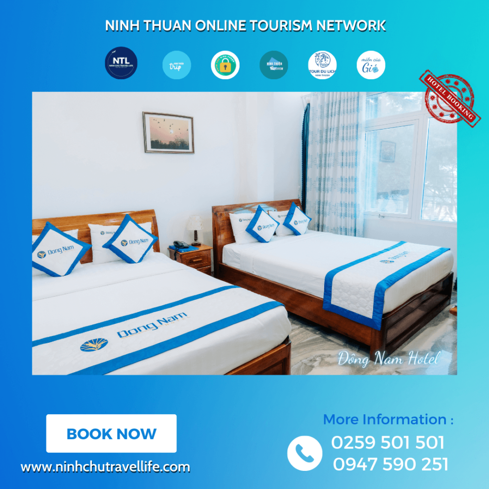 Đặt phòng khách sạn Đông Nam Ninh Thuận giá tốt nhiều ưu đãi